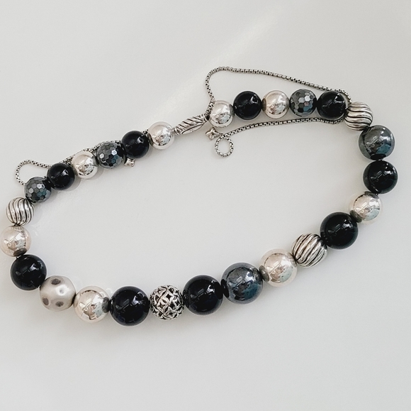David Yurman Large Elements Bead Necklace With Bla - Picture 9 of 16